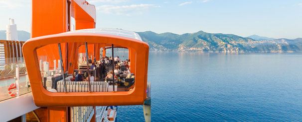 restaurant on side of celebrity cruise ship